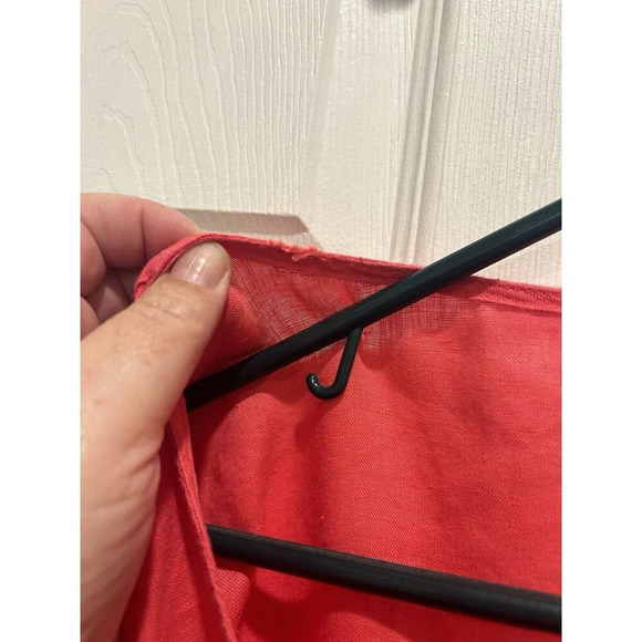 Saks‎ Fifth Avenue 100% Linen Top Tunic Pink V-Neck Coastal Beach Medium - Picture 5 of 8